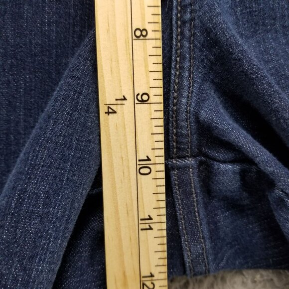 Levis Shorts Womens 16 Stretch Dark Wash Mid Rise Perfectly Shaping Denim Jean - Picture 7 of 13